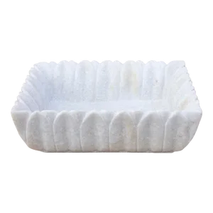Rectangular Carved Marble Vase