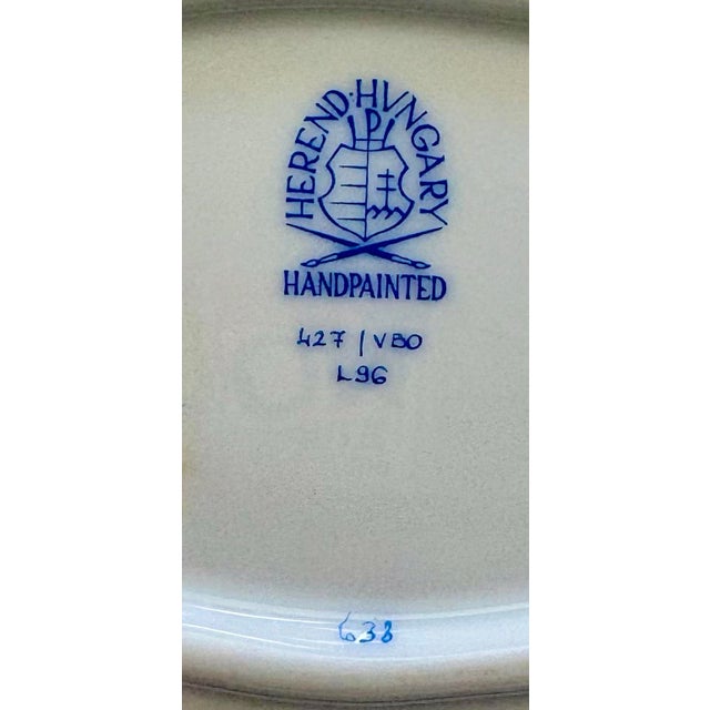 Herend Queen Victoria Rectangular Tray With Brach Handles For Sale - Image 12 of 12
