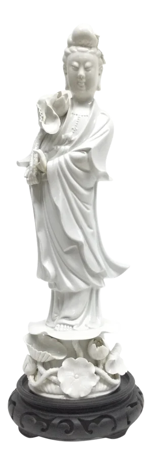 Vintage Chinese White Porcelain Guanyin