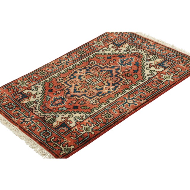 Rug & Kilim Rug & Kilim’s Heriz Style Rug in Red and Pink With Medallion and Floral Patterns For Sale - Image 4 of 8
