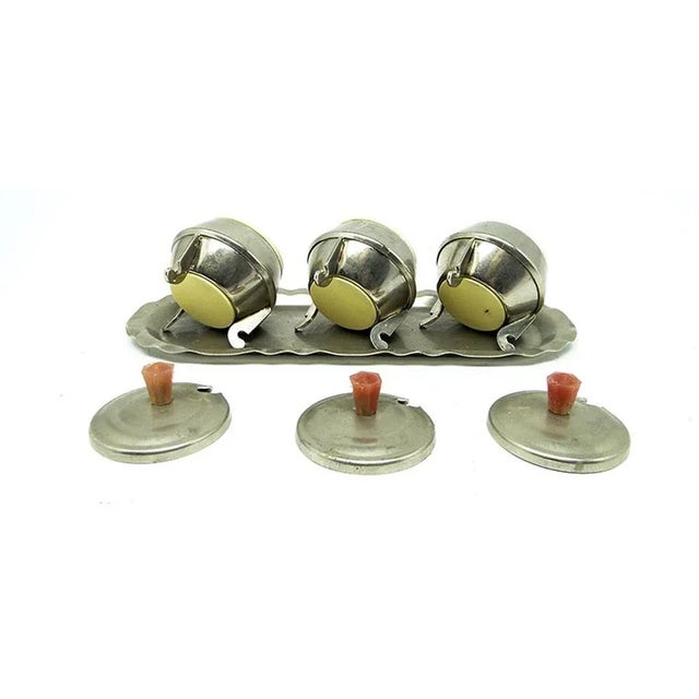 Art Deco Salt Holder Set, Poland, 1950s, Set of 4 For Sale - Image 4 of 7