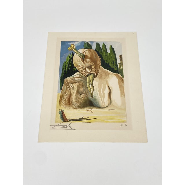 Salvador Dali, The Logician Devil from the Divine Comedy, 1960s, Woodcut For Sale - Image 11 of 12