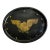 Antique Americana Black & Gold Tole Tray With Federal Eagle Motif, Early 20th Century For Sale