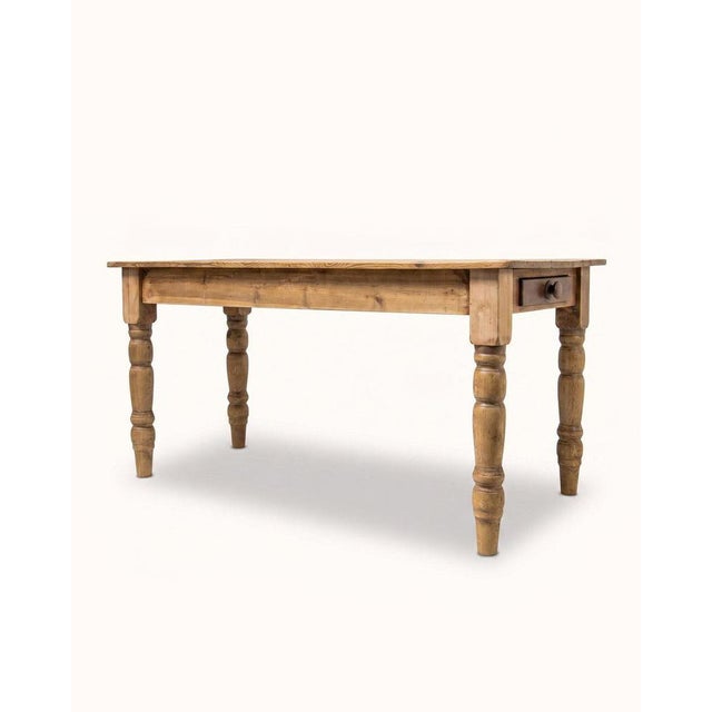 Vintage French Provincial Pine Farmhouse Dining Table For Sale - Image 14 of 14