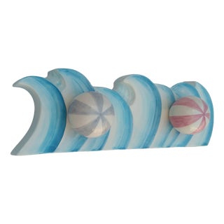 Ceramic Wall Coat Rack by Mario Dalla Gassa for Nove Italy, 1980s For Sale