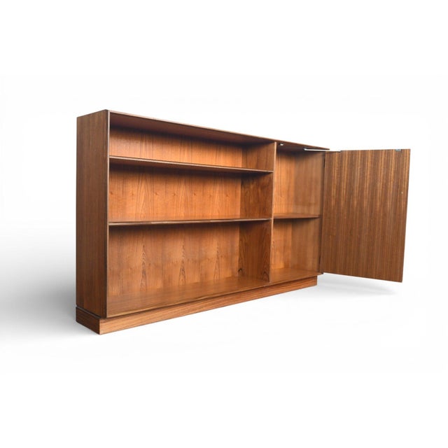 Wood Mid 20th Century Ib Kofod Larsen "Danish Range" Low Bookcase N Teak + Rosewood, Attributed For Sale - Image 7 of 10