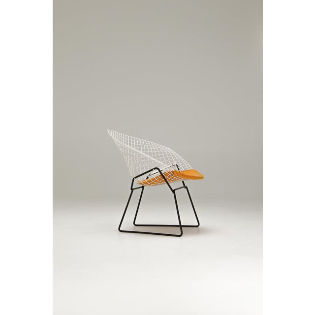 Harry Bertoia Diamond Chair with Yellow Seatpad by Harry Bertoia for Knoll Inc. / Knoll International, 1950s For Sale - Image 4 of 13