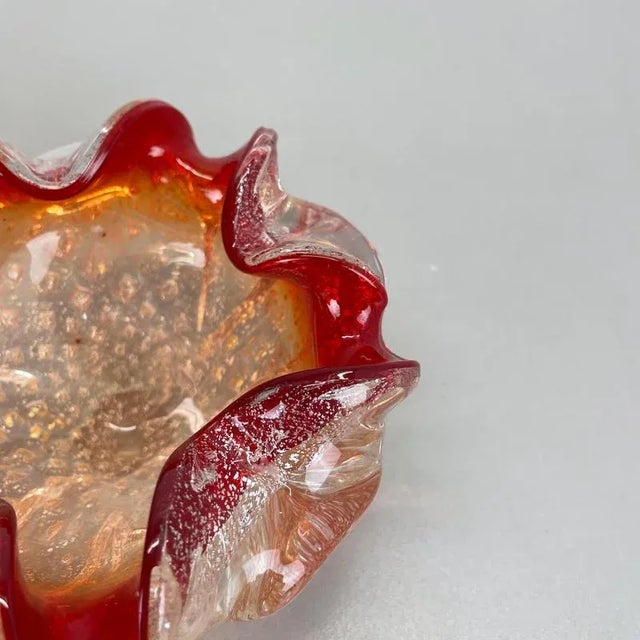 Murano Glass Floral Bowl from Barovier + Toso, Italy, 1970s For Sale - Image 9 of 18