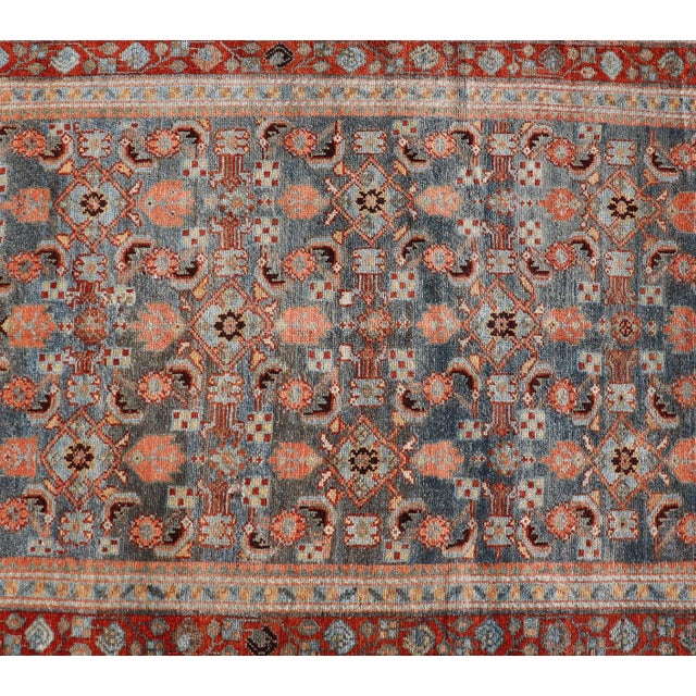 Antique Senneh Persian Runner With All-Over Design in Earthy Tones 3'1 X 15'8 For Sale - Image 12 of 14