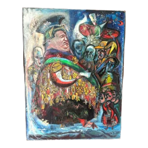 Victor De Pauw "Strong Man" Oil on Canvas 1948