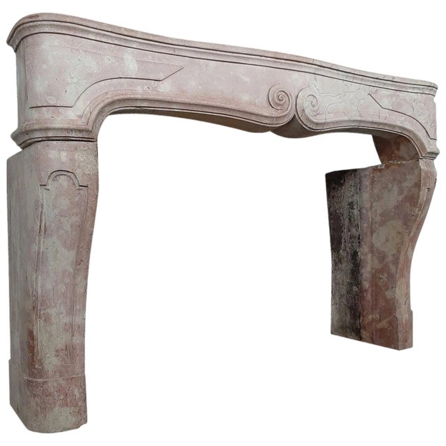 Louis XIV Pink Marble Fireplace, 1680 For Sale