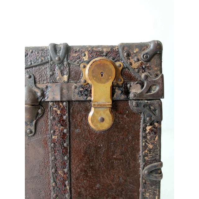 Antique Travel Trunk For Sale - Image 4 of 13