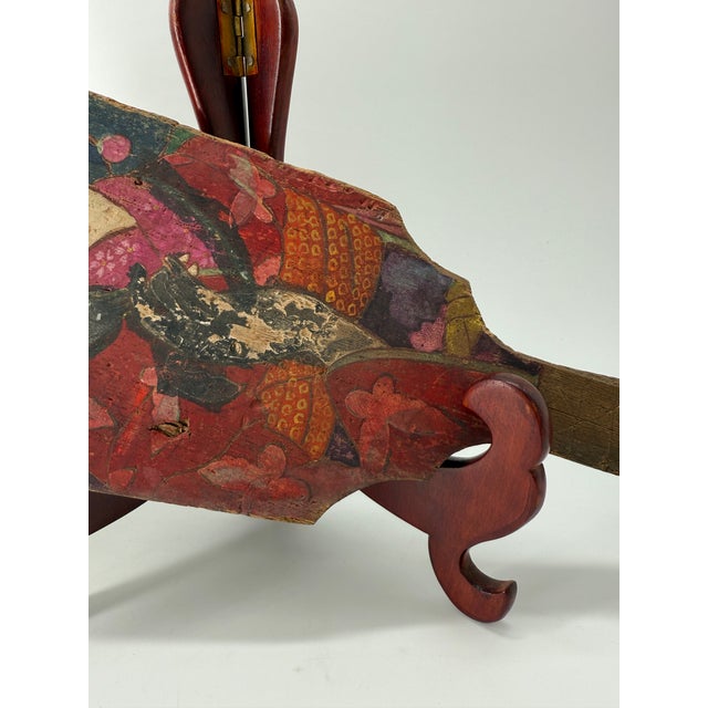 Vintage Japanese Hagoita Paddle With Painted Bijin – Signed Suzuki Hiroshi For Sale - Image 9 of 14