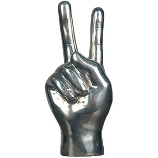 NOIR Qs Peace Sign, Silver For Sale