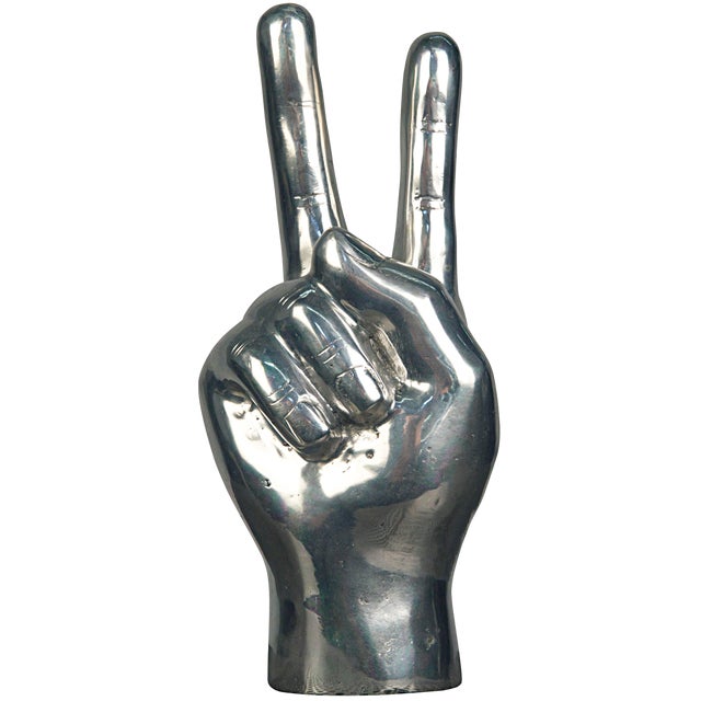 NOIR Qs Peace Sign, Silver For Sale