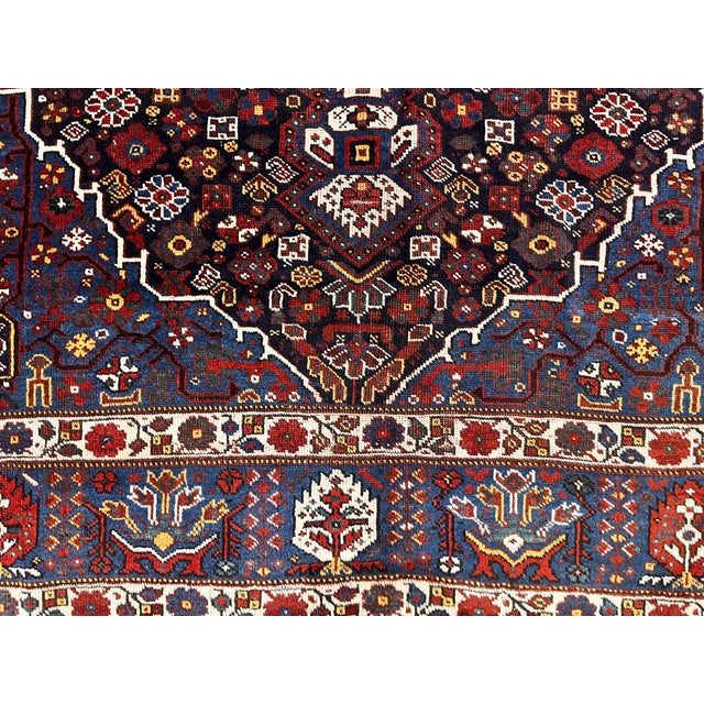 Antique Persian Qashqai Rug 6’2” X 8’4” For Sale - Image 4 of 7