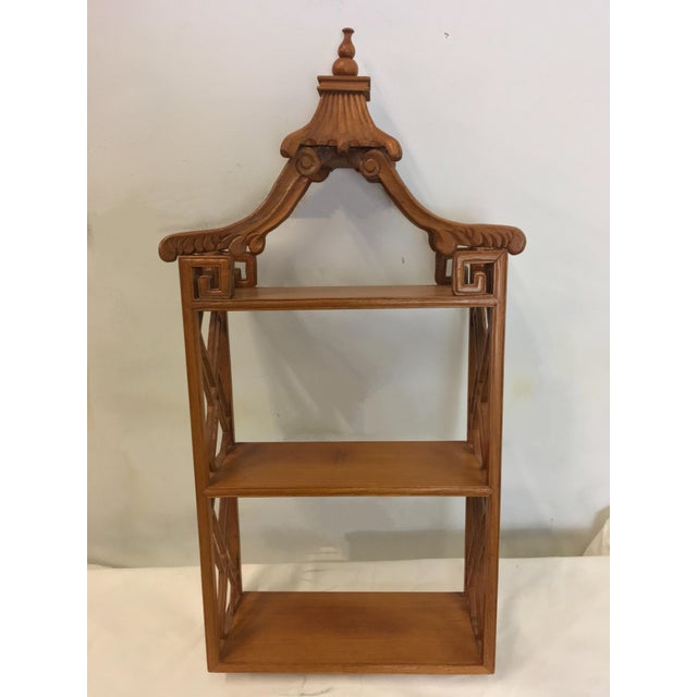 Pagoda Shaped Chinoiserie Wall Shelf | Chairish