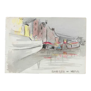 1950s Ivy Attwell Boats at Hull England
