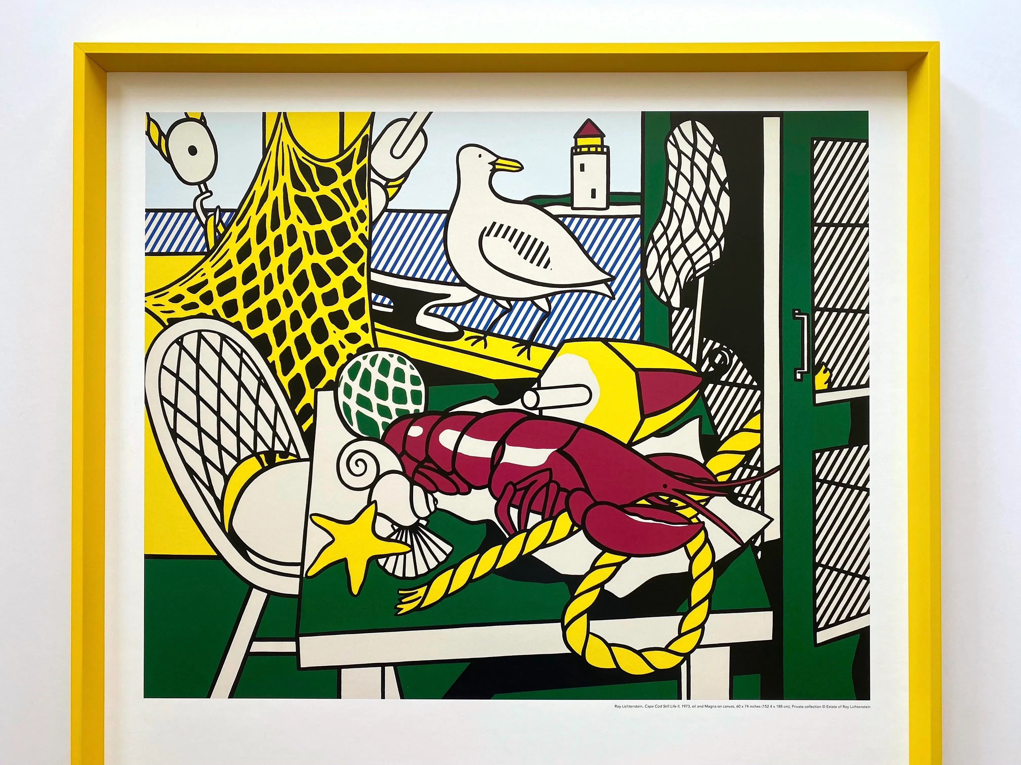 Roy Lichtenstein Estate Lithograph Print Framed Pop Art Exhibition