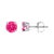 Contemporary 14K White Gold 1.0 Cttw Round Brilliant Cut Lab Grown Pink Diamond 4-Prong Classic Solitaire Earrings (Pink Color, VVS2-VS1 Clarity) - 2 Pieces For Sale - Image 3 of 6