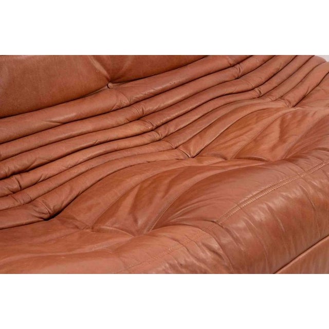 Vintage Leather Togo Sofa by Michel Ducaroy for Ligne Roset, Italy, 1970s For Sale - Image 3 of 9