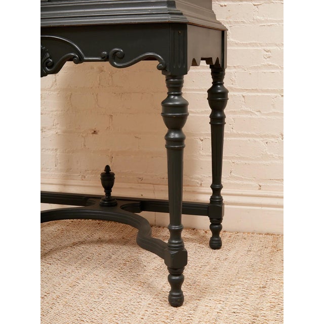 Dark Green Antique Bar Hutch For Sale - Image 9 of 12
