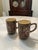 Mediterranean Vintage Greek Handmade Pair of Mugs Marked Achilleus For Sale - Image 3 of 9