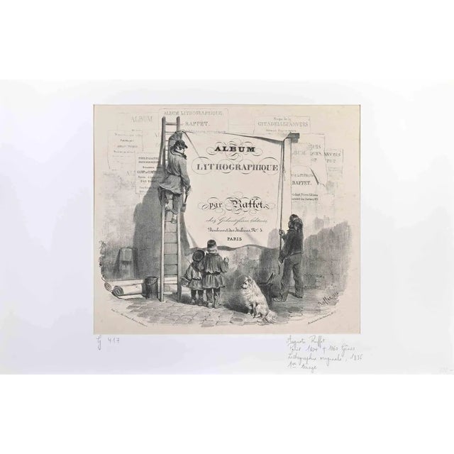Auguste Raffet, The Board, Lithograph, 1836 For Sale