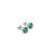 Metal Natural Emerald Stud Earrings 14k White Gold 1.93 Carats Certified For Sale - Image 7 of 11