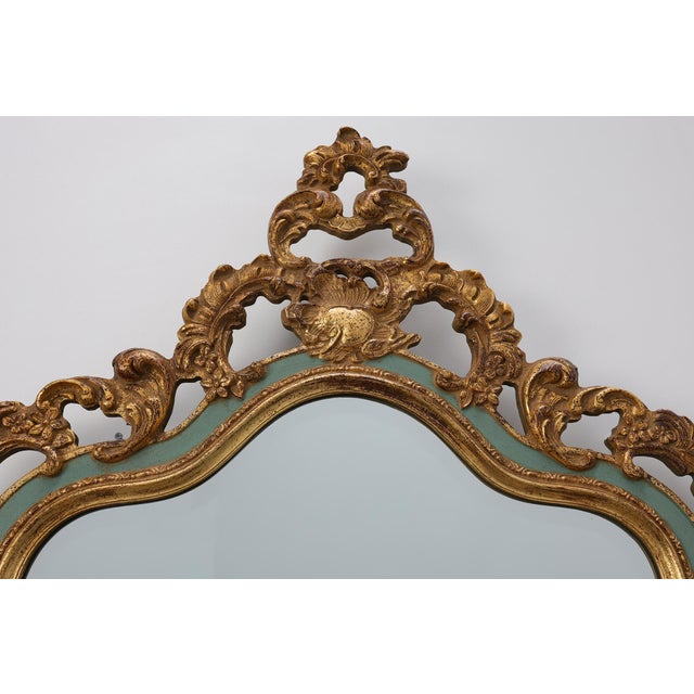 20th Century Florentine Gilt Mirror with Openwork Acanthus Scrolls, Italy, 1950s For Sale - Image 4 of 12