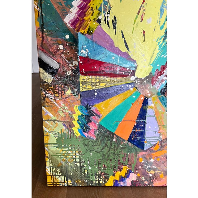 Contemporary Monroe Hodder, Large Abstract Expressionist Colorful Painting Monroe Hodder Slow Dancing, 2014 For Sale - Image 3 of 13