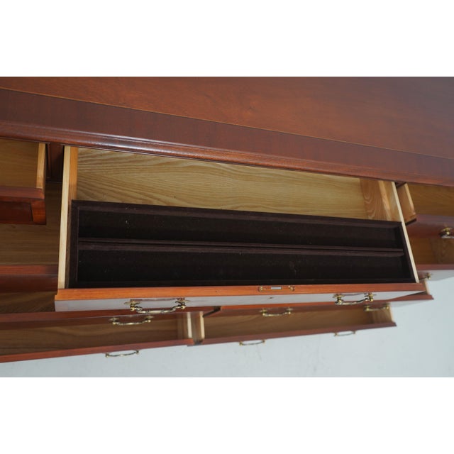 Ethan Allen Ethan Allen Mahogany Inlaid Double Dresser For Sale - Image 4 of 18