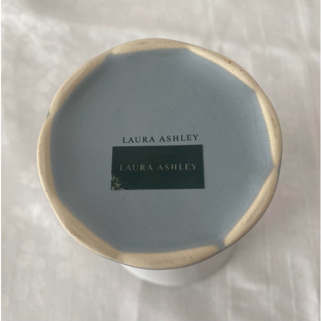 Elegant vintage bathroom vanity tumbler cup is from the classic Laura Ashley "Sophia" collection. Crafted from crisp white...