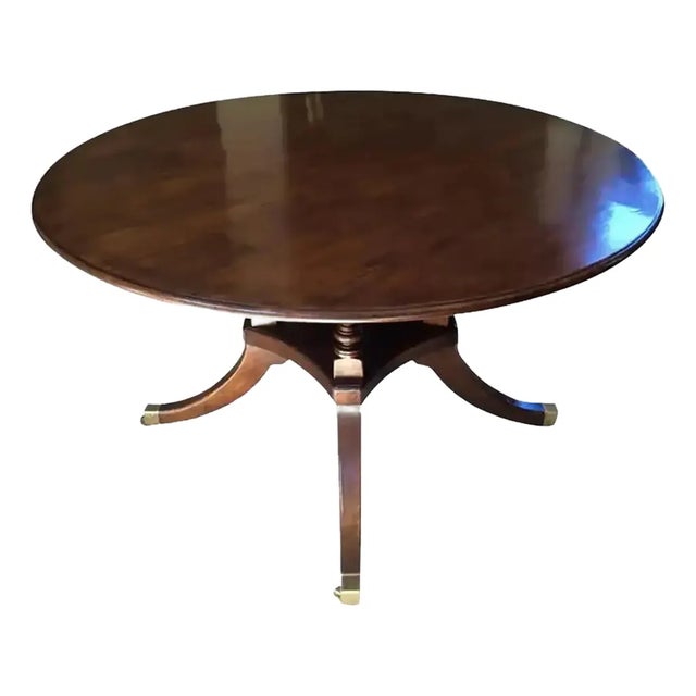 Stunning! 48" Round Hl Holland English Country Birdcage Pedestal Table For Sale