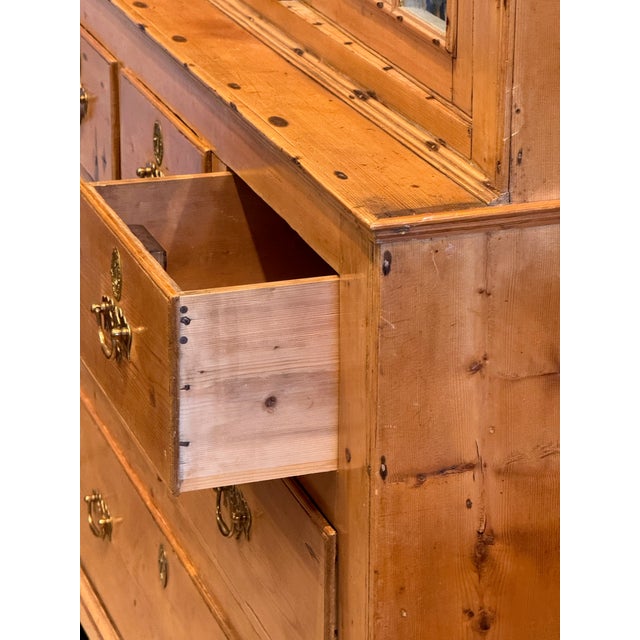 19th Century English One Piece Pine Breakfront For Sale - Image 13 of 18