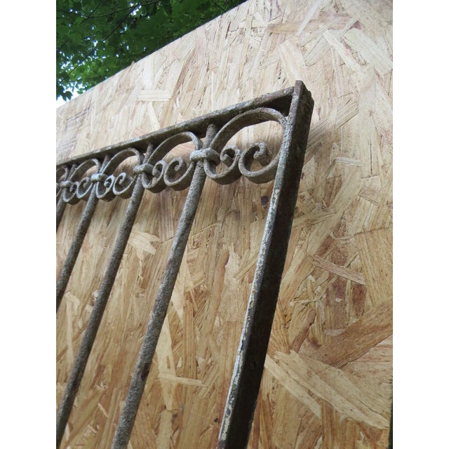 Silver Antique Victorian Iron Gate Architectural Element T For Sale - Image 8 of 8