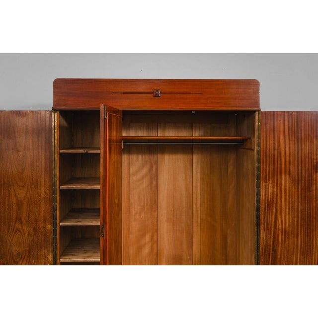 Art Nouveau Wardrobe in Walnut For Sale - Image 10 of 18