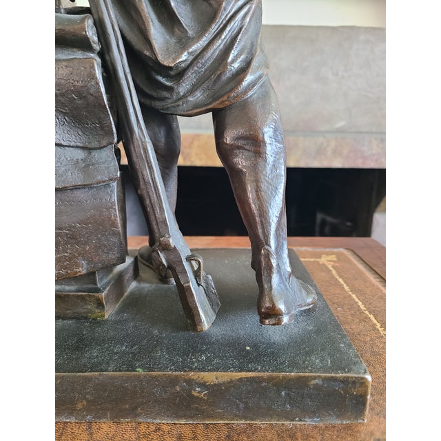 Pierre-Jean David Antique 19th Century Bronze Sculpture Statue of Ambroise Paré For Sale - Image 14 of 18