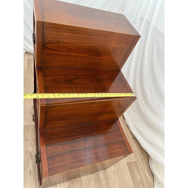 1990s Japanese Kaidan Tansu Step Chest Cabinet Pin Locks Four Pass Through Drawers 1a For Sale - Image 12 of 13