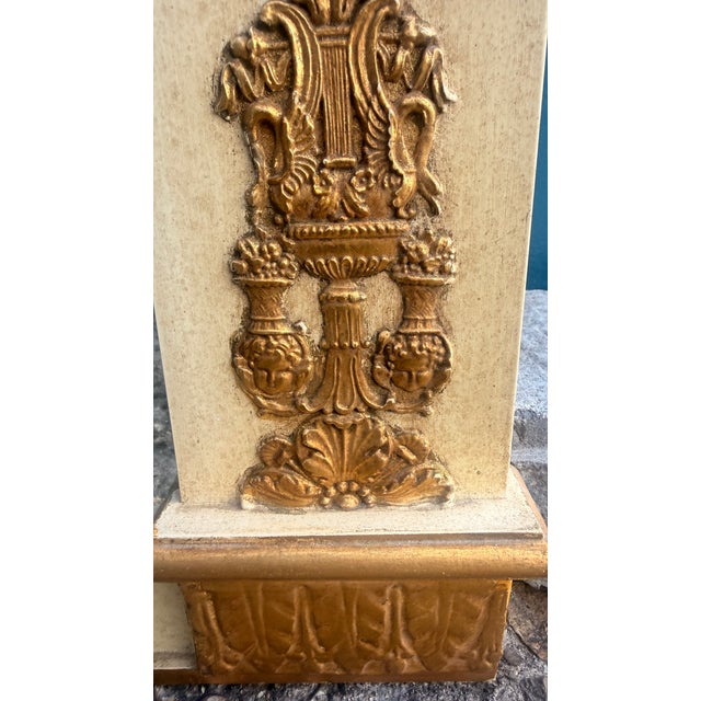 Vintage Baker Furniture Neoclassical Cream & Gilt Mirror For Sale - Image 9 of 12