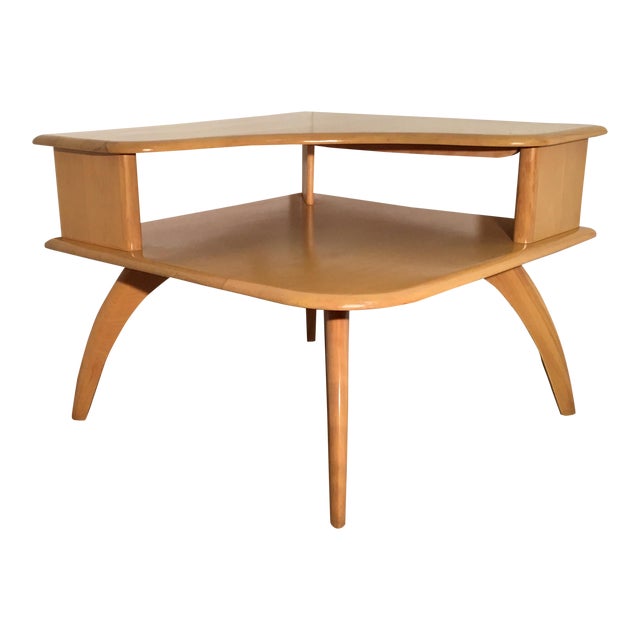 HeywoodWakefield 2 Tier Corner Table Chairish