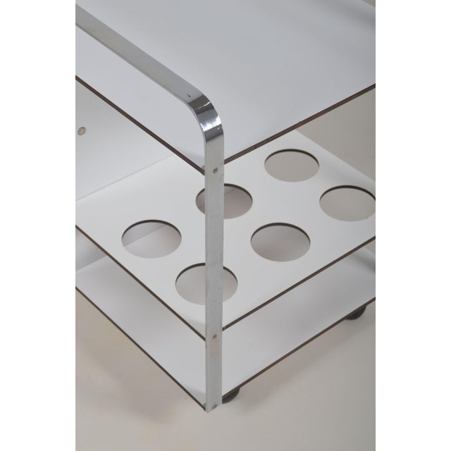 Italian Serving Trolley with Sleek Design, 1980s For Sale - Image 7 of 9