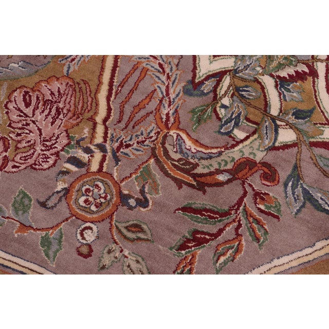 1990s Art Nouveau Firdous Pak-Persian Brown/Brown Wool Rug - 9'1'' X 12'2'' For Sale - Image 5 of 8