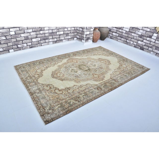 1960s 1960s Handmade Turkish Pastel Unique Area Rug For Sale - Image 5 of 11