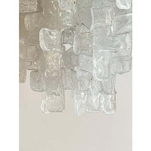 Venini 1973 Italian Fused Glass Flush Mount Chandelier For Sale - Image 4 of 11