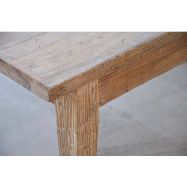 Arts & Crafts Harvest Table Made from Reclaimed Pine by Petersen Antiques For Sale - Image 3 of 12