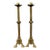 24'' Tall Antique Gold Gilt Brass Church Candlestick Holders - a Pair For Sale