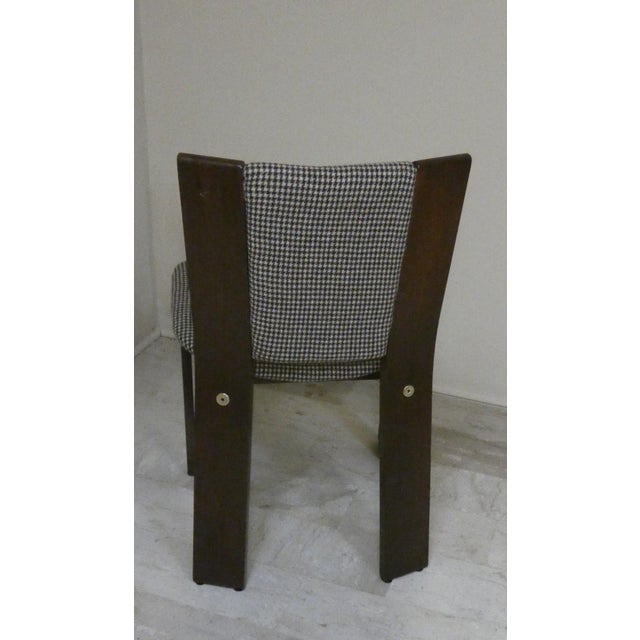 Chairs in Wood and Tweed by Acerbis International, Italy 1980s, Set of 4 For Sale - Image 11 of 18