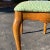 Mid 20th Century French Country Bench With Green Upholstery For Sale - Image 5 of 7