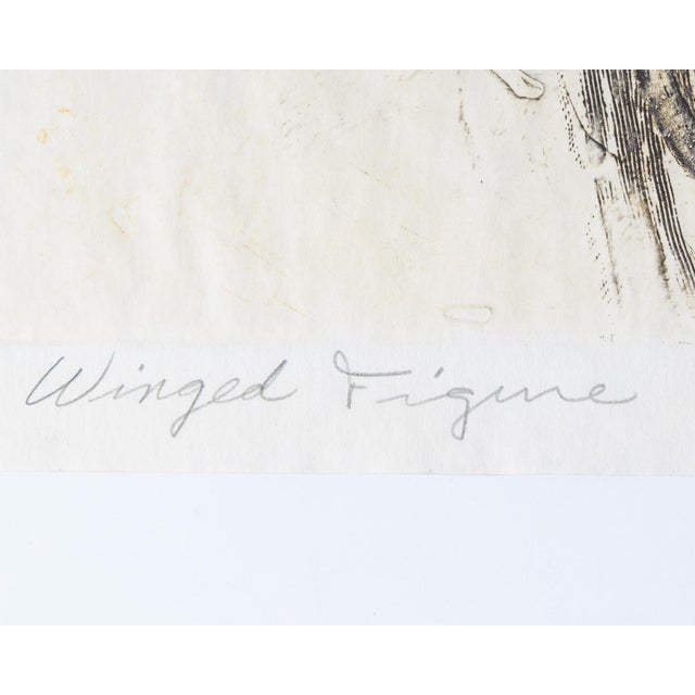 Signed “Winged Figure” Abstract Color Etching and Aquatint by Walter Sorge For Sale In Indianapolis - Image 6 of 8